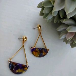 Crescent Moon Drop Earrings